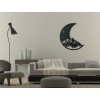 Holzdekoration Mond und Sterne