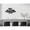 Holzdekoration KITCHEN (Bildabmessungen 17,5 x 31,5 cm, Bildfarbe Grau)