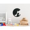 Wandsticker für Kinder KATZE MIT KATZENBABY