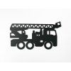 Wandsticker für Kinder KRAN (Bildabmessungen 17 x 31,5 cm, Bildfarbe Grau)