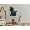 Wandsticker für Kinder ZEBRA (Bildabmessungen 28 x 22,5 cm, Bildfarbe Grau)