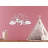 53838 5 sticker furs kinderzimmer einhorn in den wolken