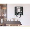 Holzsticker FENSTER MIT KATZEN (Bildabmessungen 39 x 32,5 cm, Bildfarbe Grau)