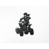 Wandsticker QUADFAHRERIN (Bildabmessungen 22,5 x 29,5 cm, Bildfarbe Grau)