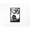Holzbild MOUNTAINBIKING (Bildabmessungen 31 x 20,5 cm, Bildfarbe Grau)