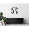 Holzsticker BASEBALL (Bildabmessungen 22,5 x 22,5 cm, Bildfarbe Grau)