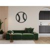 Holzsticker BASEBALL (Bildabmessungen 22,5 x 22,5 cm, Bildfarbe Grau)
