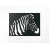Hölzernes Wandbild ZEBRA (Bildabmessungen 22,5 x 30 cm, Bildfarbe Grau)