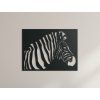 Hölzernes Wandbild ZEBRA (Bildabmessungen 22,5 x 30 cm, Bildfarbe Grau)
