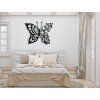 Holzsticker BLUMENSCHMETTERLING (Bildabmessungen 26,5 x 32,5 cm, Bildfarbe Grau)