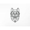 Holzsticker POLYGONALER WOLF (Bildabmessungen 31,5 x 20,5 cm, Bildfarbe Grau)