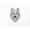 3D-Wandsticker POLYGONALER WOLF (Bildabmessungen 31,5 x 22,5 cm, Bildfarbe Grau)