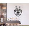 3D-Wandsticker POLYGONALER WOLF (Bildabmessungen 31,5 x 22,5 cm, Bildfarbe Grau)
