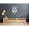 Holzsticker MOTORRADHELM (Bildabmessungen 31,5 x 21,5 cm, Bildfarbe Grau)