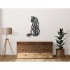 Wandsticker POLYGONALE KATZE (Bildabmessungen 31,5 x 21,5 cm, Bildfarbe Grau)