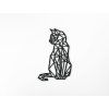 Wandsticker POLYGONALE KATZE (Bildabmessungen 31,5 x 21,5 cm, Bildfarbe Grau)