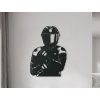 Holzsticker MOTORRADFAHRER (Bildabmessungen 31,5 x 22,5 cm, Bildfarbe Grau)