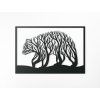Holzbild BÄR UND BÄUME (Bildabmessungen 30 x 44,5 cm, Bildfarbe Grau)