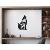 Holzsticker HEULENDER WOLF (Bildabmessungen 44,5 x 29 cm, Bildfarbe Grau)