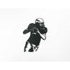 54366 2 holzsticker american football player