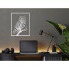 Holzbild EULE UND BAUM (Bildabmessungen 40,5 x 32,5 cm, Bildfarbe Grau)