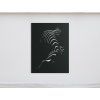 Abstraktes Wandbild SCHLIEREN (Bildabmessungen 30 x 22,5 cm, Bildfarbe Grau)