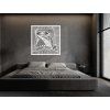 Abstraktes Bild AUGENBLICK (Bildabmessungen 89 x 89 cm, Bildfarbe Grau)