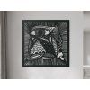 Abstraktes Bild AUGENBLICK (Bildabmessungen 89 x 89 cm, Bildfarbe Grau)