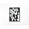Kubistisches Wandbild GESICHTER (Bildabmessungen 43,5 x 32,5 cm, Bildfarbe Grau)