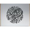Rundes abstraktes Bild VERWICKLUNGEN (Bildabmessungen 89 x 89 cm, Bildfarbe Grau)