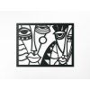 Modernes Wandbild ZWEI GESICHTER (Bildabmessungen 32,5 x 43 cm, Bildfarbe Grau)
