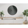 Holzbild ABSTRAKTER GONG (Bildabmessungen 22,5 x 22,5 cm, Bildfarbe Grau)