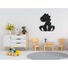 Kindersticker DRACHE (Bildabmessungen 31,5 x 21,5 cm, Bildfarbe Grau)