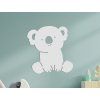 Wandsticker für Kinder KOALA (Bildabmessungen 31,5 x 30,5 cm, Bildfarbe Grau)