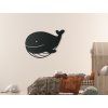 Kindersticker WALFISCH (Bildabmessungen 26,5 x 31,5 cm, Bildfarbe Grau)
