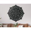 Holzmandala PASSION (Bildabmessungen 84 x 84 cm, Bildfarbe Grau)