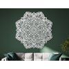 Holzmandala BLUME DES LEBENS (Bildabmessungen 84 x 84 cm, Bildfarbe Grau)