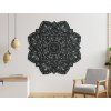 Holzmandala BLUME DES LEBENS (Bildabmessungen 84 x 84 cm, Bildfarbe Grau)
