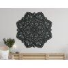 Holzmandala BLUME DES LEBENS (Bildabmessungen 84 x 84 cm, Bildfarbe Grau)
