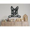 Wandsticker DEUTSCHER SCHÄFERHUND (Bildabmessungen 29,5 x 31,5 cm, Bildfarbe Grau)