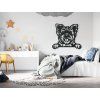 Wandbild Yorkshire Terrier (Bildabmessungen 27,5 x 31,5 cm, Bildfarbe Grau)
