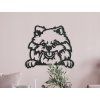 Holzsticker ZWERGSPITZ (Bildabmessungen 27,5 x 31,5 cm, Bildfarbe Grau)