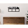 Fotorahmen mit Herzen LOVE (Bildfarbe Grau)