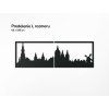 Panoramabild Amsterdam (Bildabmessungen 20,5 x 62 cm, Bildfarbe Grau)