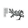 Holzbaum mit Fotorahmen (Bildabmessungen 58 x 77 cm, Bildfarbe Grau)