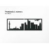 Panoramabild Frankfurt (Bildabmessungen 20,5 x 62 cm, Bildfarbe Grau)