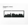 Panoramabild Athen (Bildabmessungen 20,5 x 62 cm, Bildfarbe Grau)