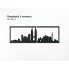 Panoramabild Kuala Lumpur (Bildabmessungen 20,5 x 62 cm, Bildfarbe Grau)