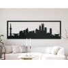 Panoramabild Shanghai (Bildabmessungen 20,5 x 62 cm, Bildfarbe Grau)