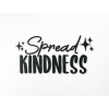 Holzsticker Spread kindness (Bildabmessungen 20,5 x 42,5 cm, Bildfarbe Grau)